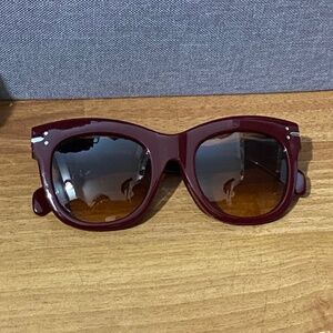 CELINE Red Acetate Lucy Women Sunglasses-CL 41083